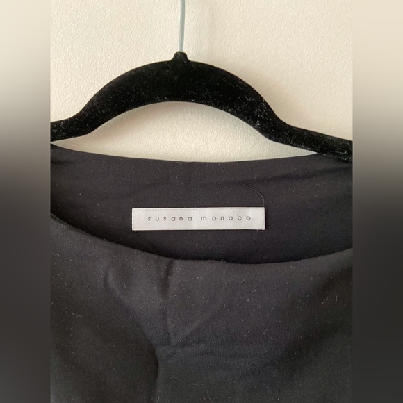 Black midi dress with slit - Picture 3 of 5